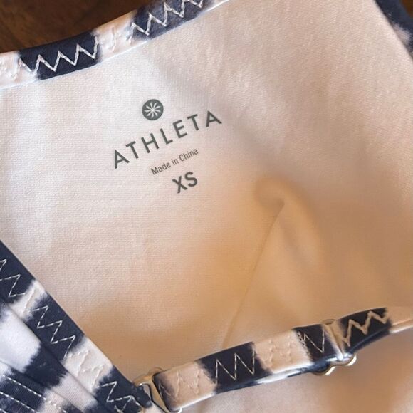 Athleta Wave Break Blue/white Molded Cup Tankini Top Size XS NEW - Picture 7 of 12